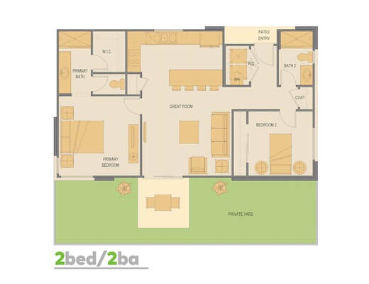 Floor plan 2 bed 2 bath