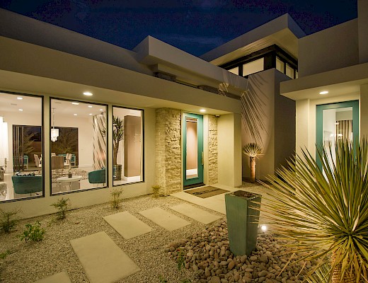 Walkway with desert landscaping