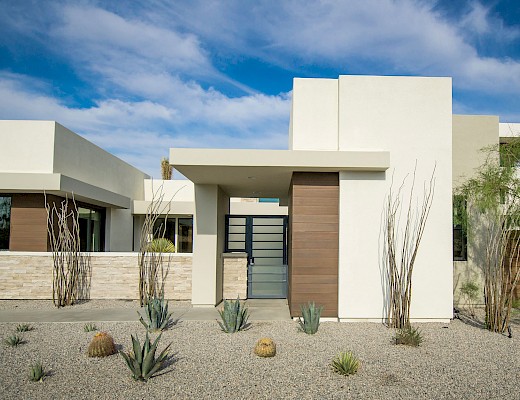 Front of house with private gate