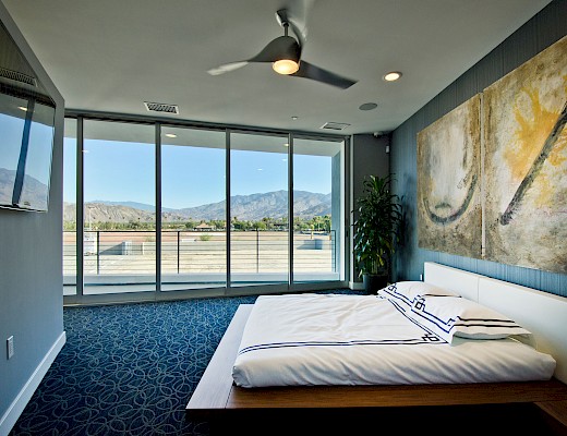 Bedroom with beautiful mountain views